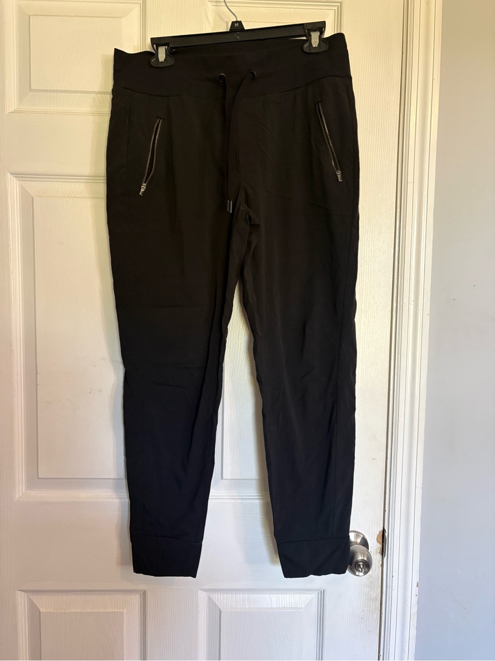 Athleta Black Zippered Jogger Sweatpants